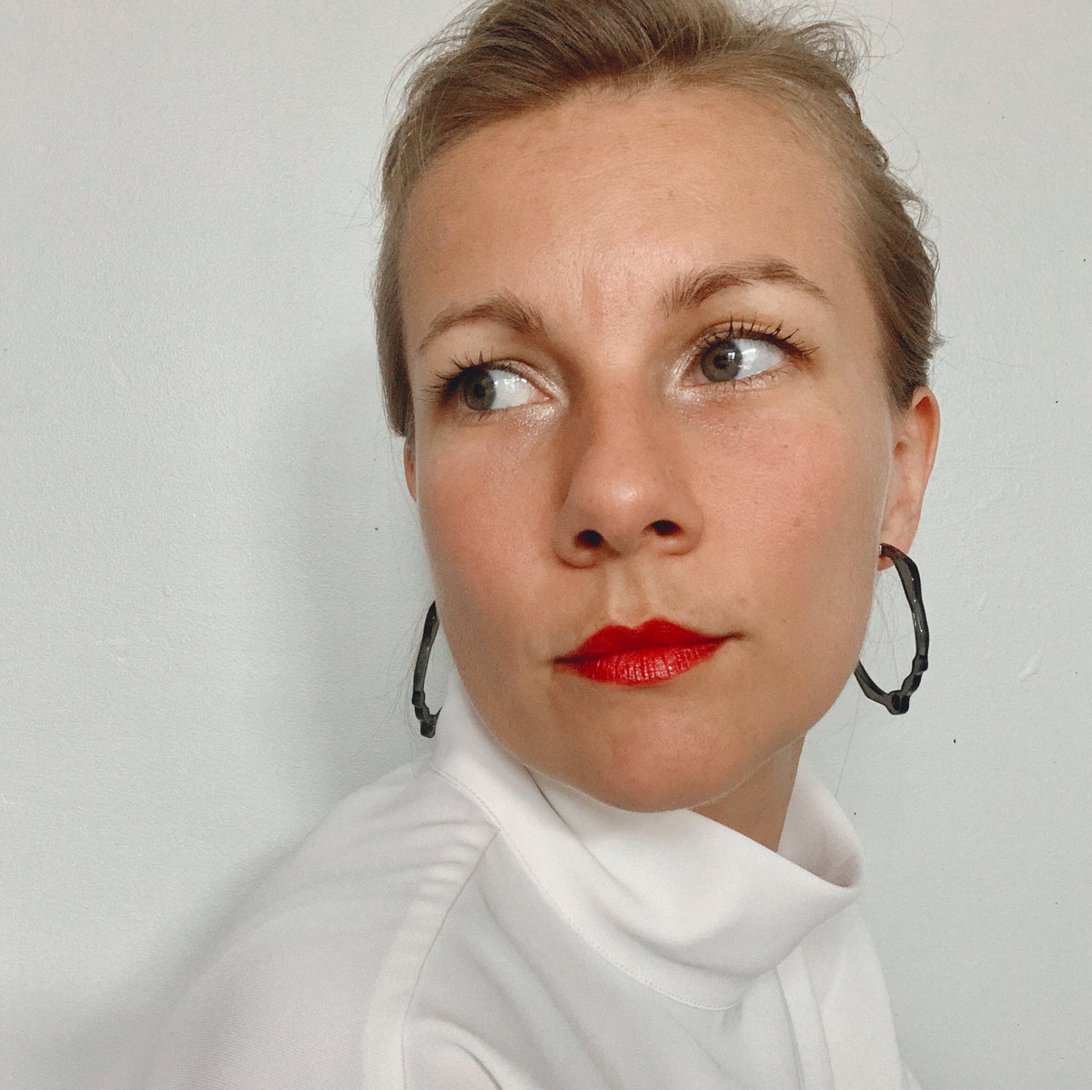 Large Twilight Grey Hoops - Denisa Piatti Jewellery