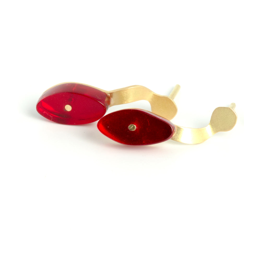 Handmade-to-Order Seaweed Stud Earrings - Denisa Piatti Jewellery