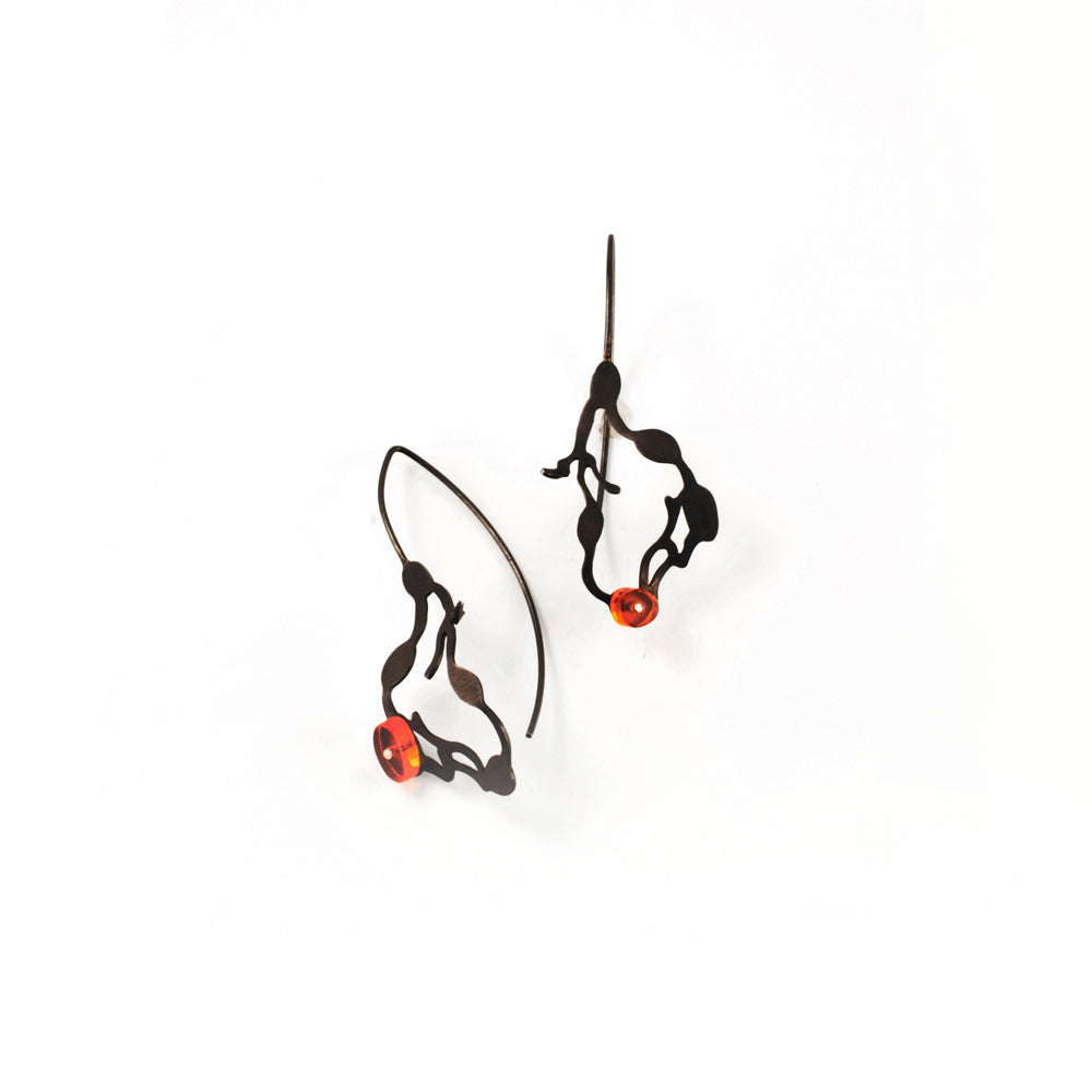 Small Hanging Seaweed Earrings - Denisa Piatti Jewellery