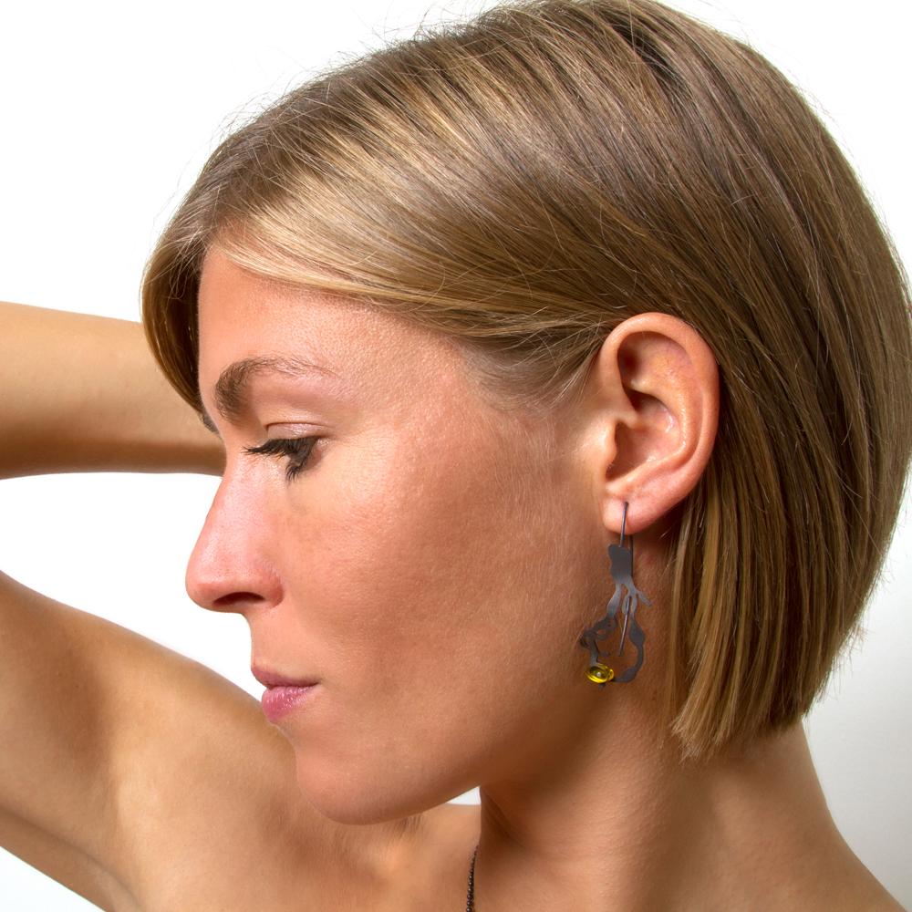 Small Chandelier Seaweed Earrings - Denisa Piatti Jewellery