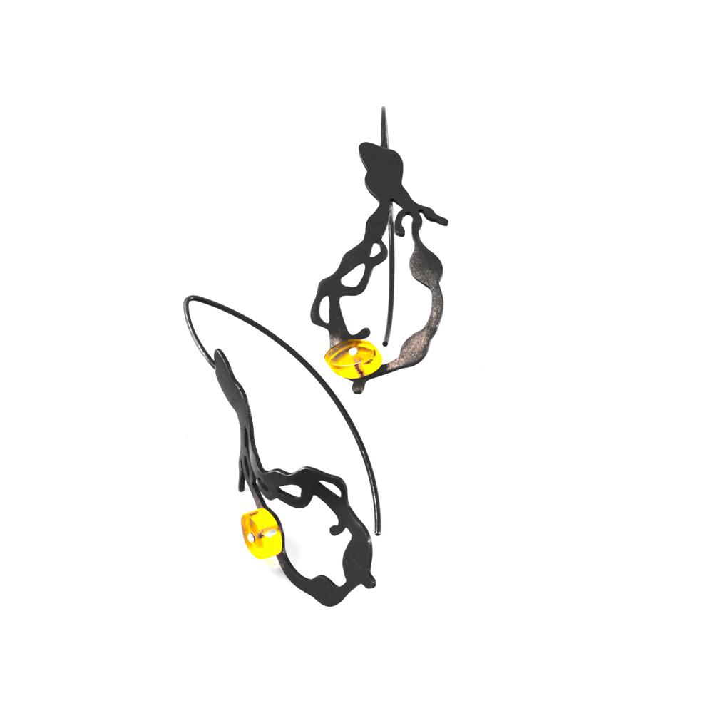 Small Chandelier Seaweed Earrings - Denisa Piatti Jewellery