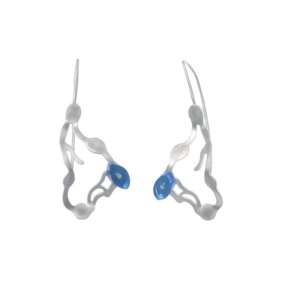 Small Hanging Seaweed Earrings - Denisa Piatti Jewellery