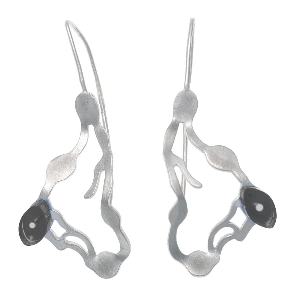Small Hanging Seaweed Earrings - Denisa Piatti Jewellery