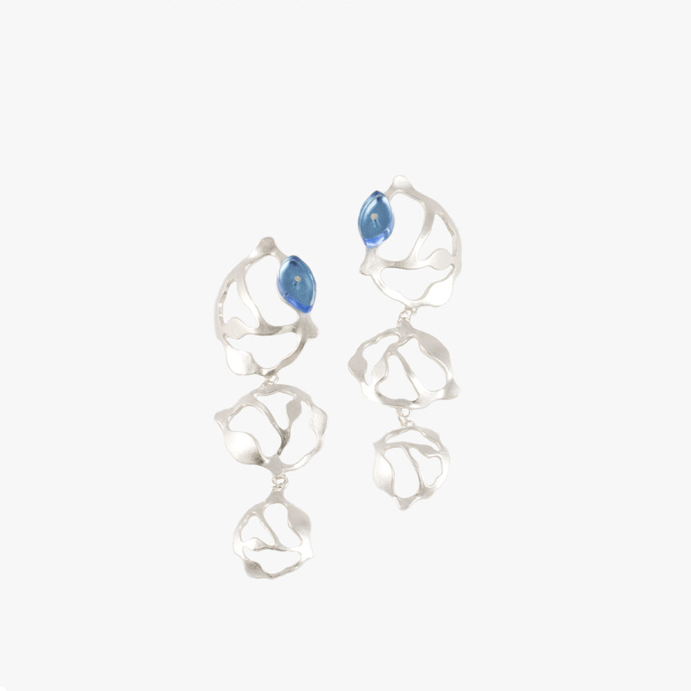 Handmade-to-Order Tiered Cluster Earrings - Denisa Piatti Jewellery