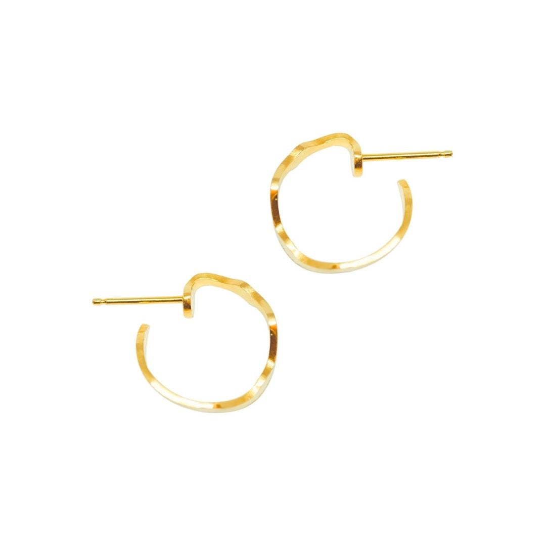 Dulse Hoops, Gold Vermeil - Denisa Piatti Jewellery