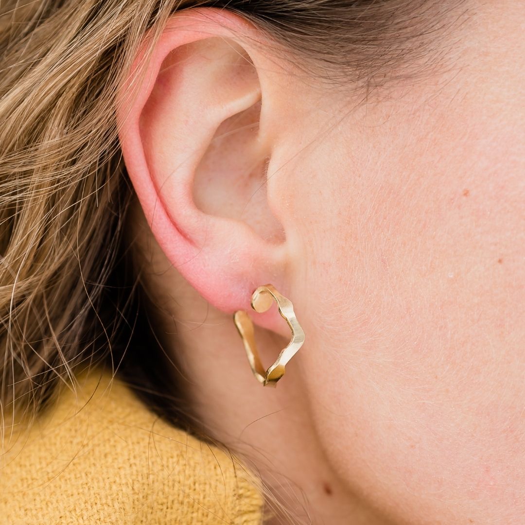 Dulse Hoops, Gold Vermeil - Denisa Piatti Jewellery