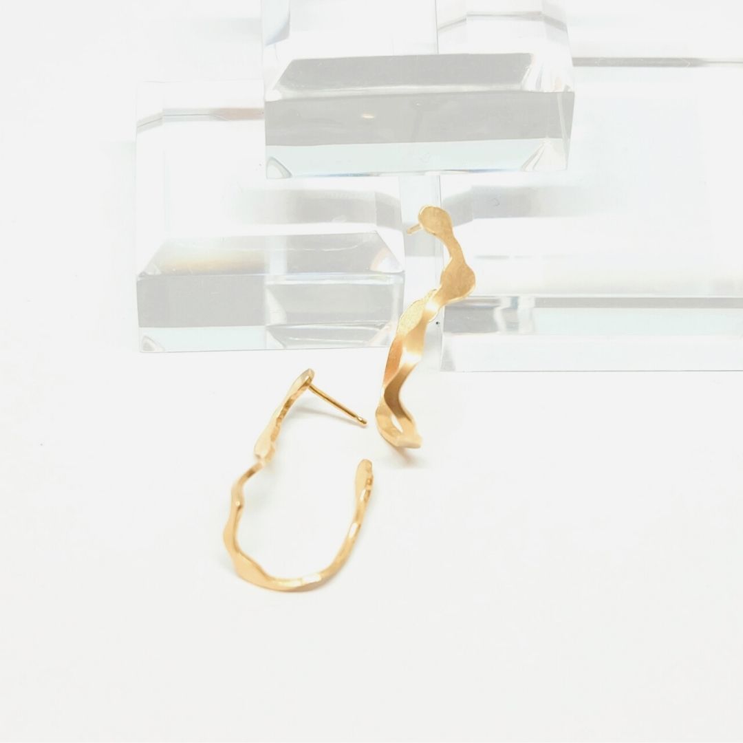 Dulse Earrings, Gold Vermeil - Denisa Piatti Jewellery