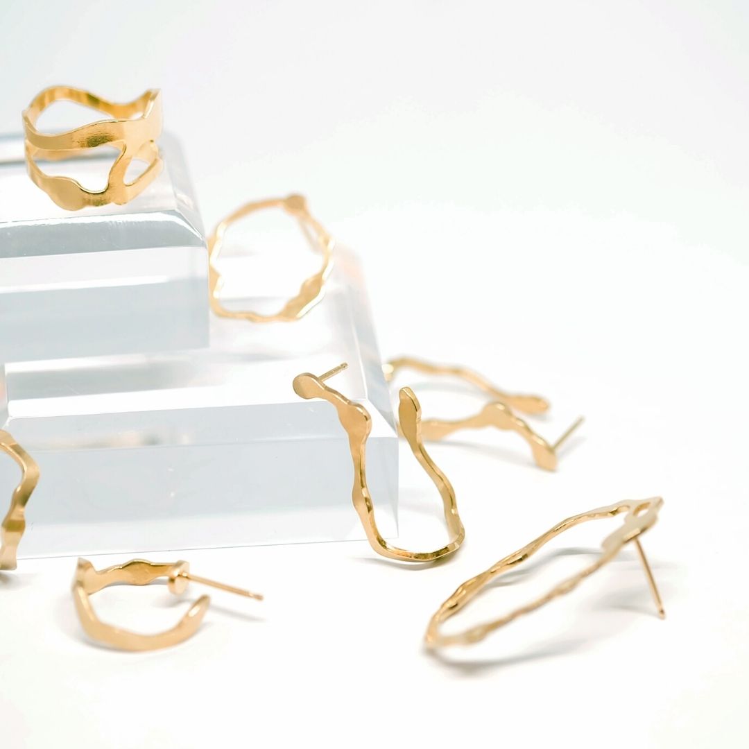 Dulse Earrings, Gold Vermeil - Denisa Piatti Jewellery