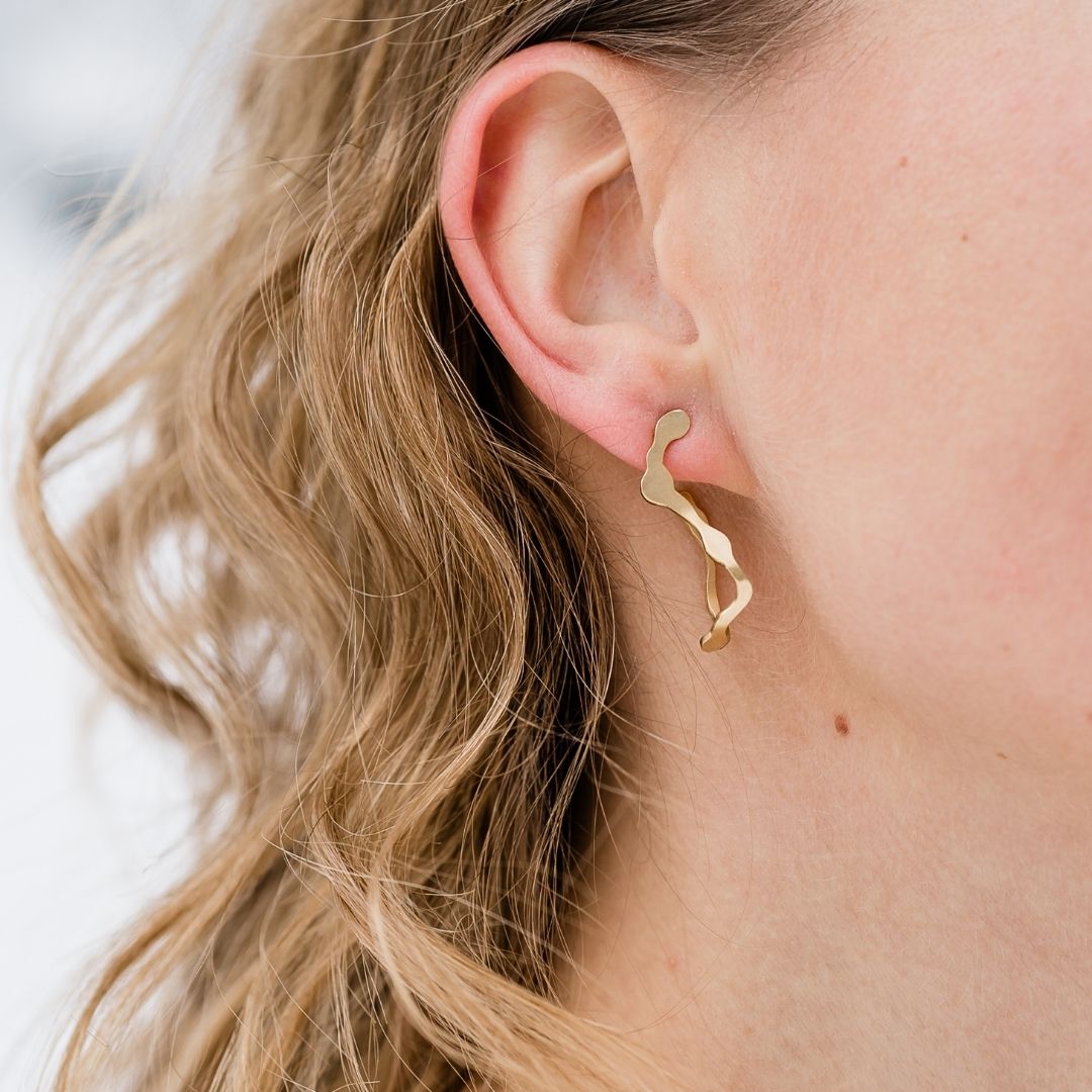 Dulse Earrings, Gold Vermeil - Denisa Piatti Jewellery