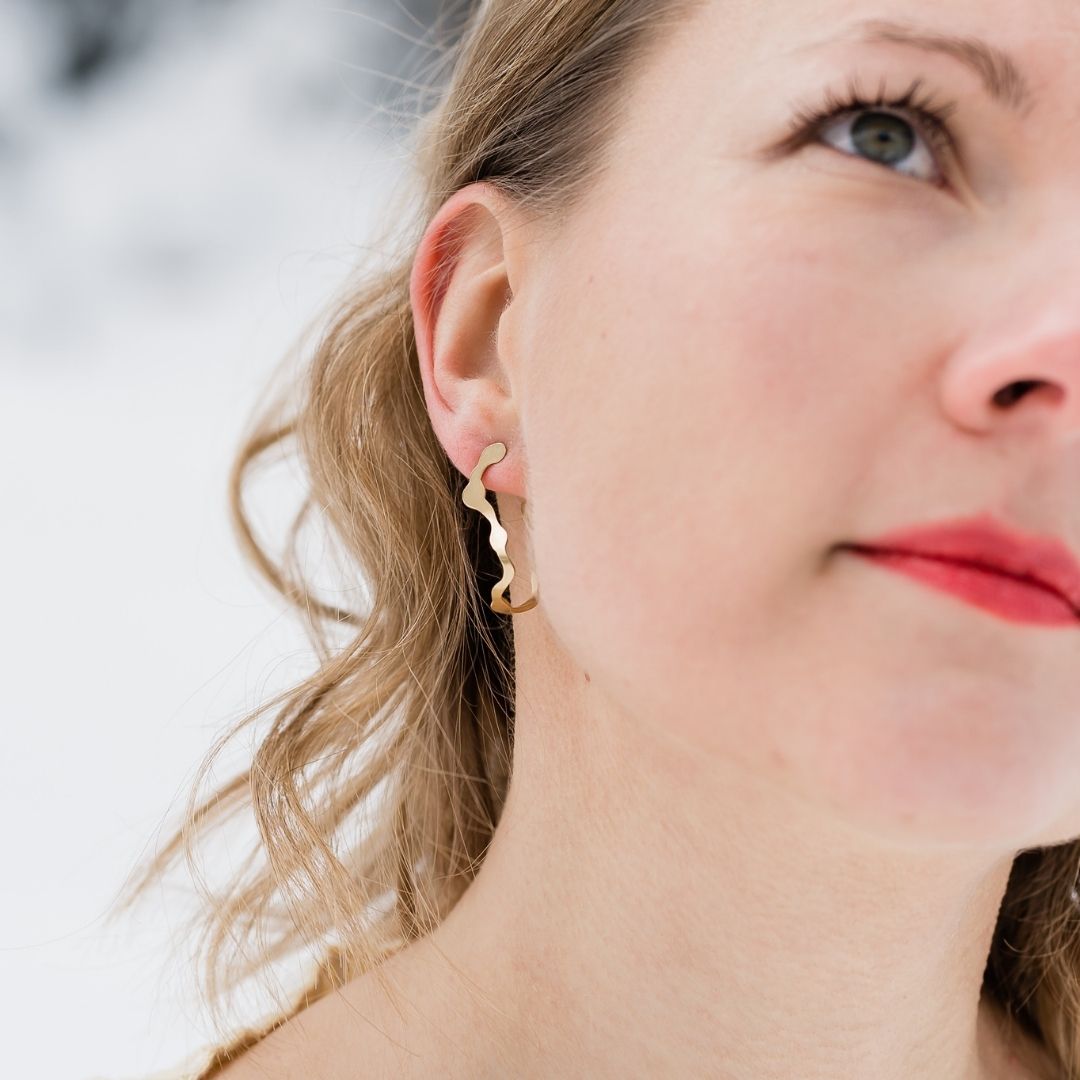 Dulse Earrings, Gold Vermeil - Denisa Piatti Jewellery