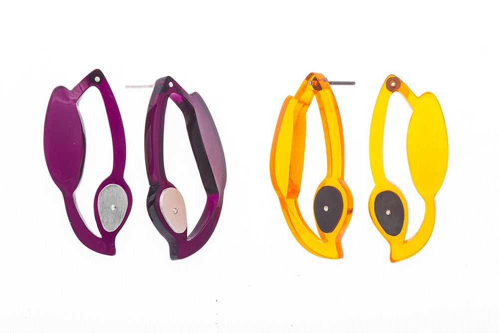 Fiery Seaweed Drop Earrings - Denisa Piatti Jewellery