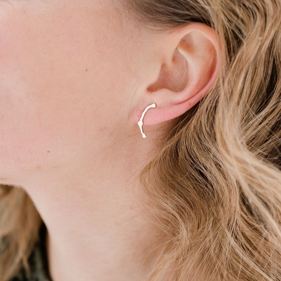 Brushed Komu Climbers - Denisa Piatti Jewellery