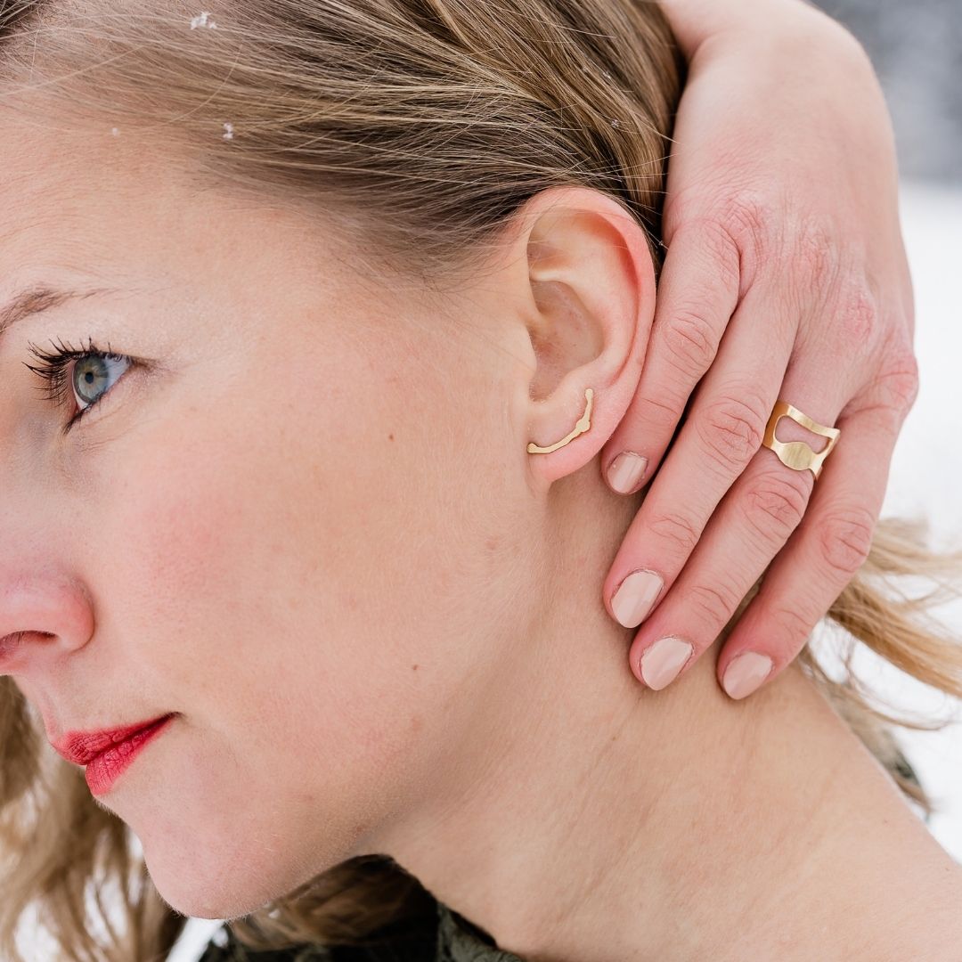 Gold Komu Climbers - Denisa Piatti Jewellery