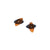 Petite Seaweed Studs in Fiery Orange - Denisa Piatti Jewellery