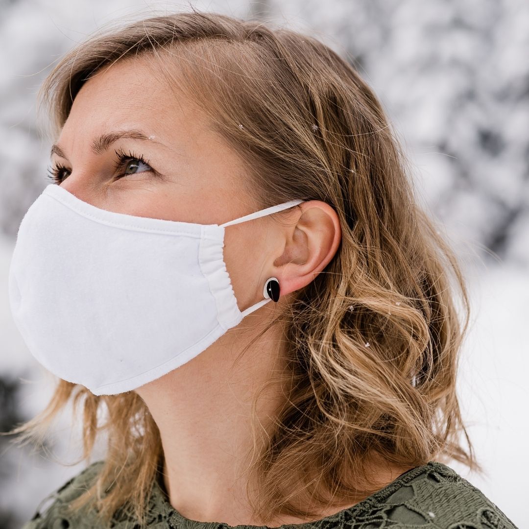 Mini Sea Oak Studs in Pure Violet - Denisa Piatti Jewellery