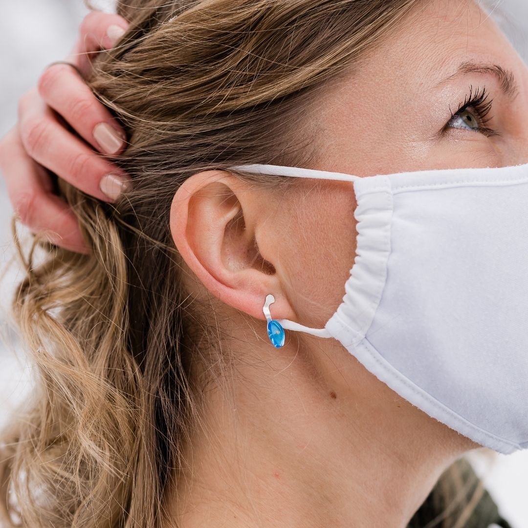 Handmade-to-Order Seaweed Stud Earrings - Denisa Piatti Jewellery